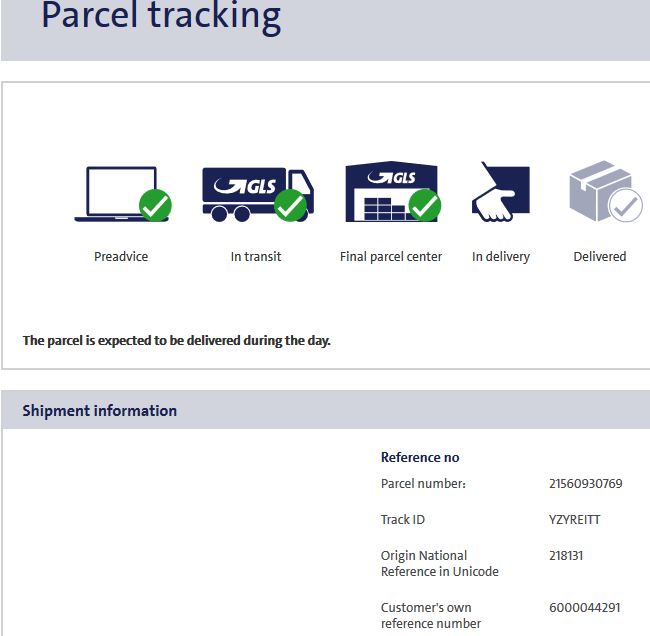 GLS Parcel Tracking