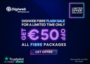 Digiweb Flash Sale: €50 off all Fibre Packages