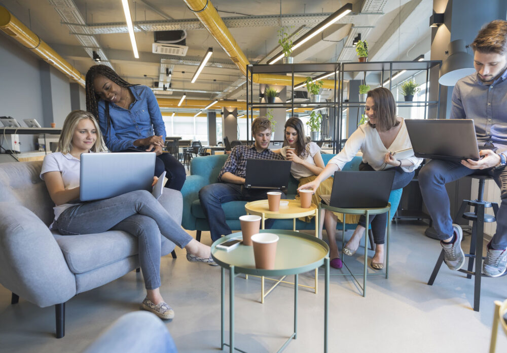 Group of people sitting in office