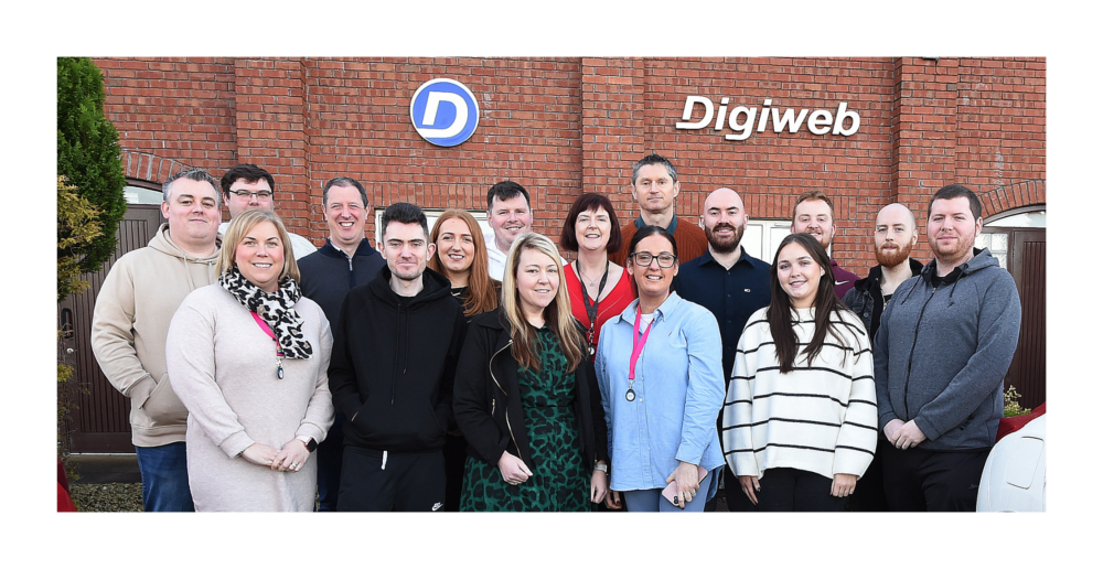 Digiweb staff pictured outside Digiweb offices in Dundalk, Co. Louth.