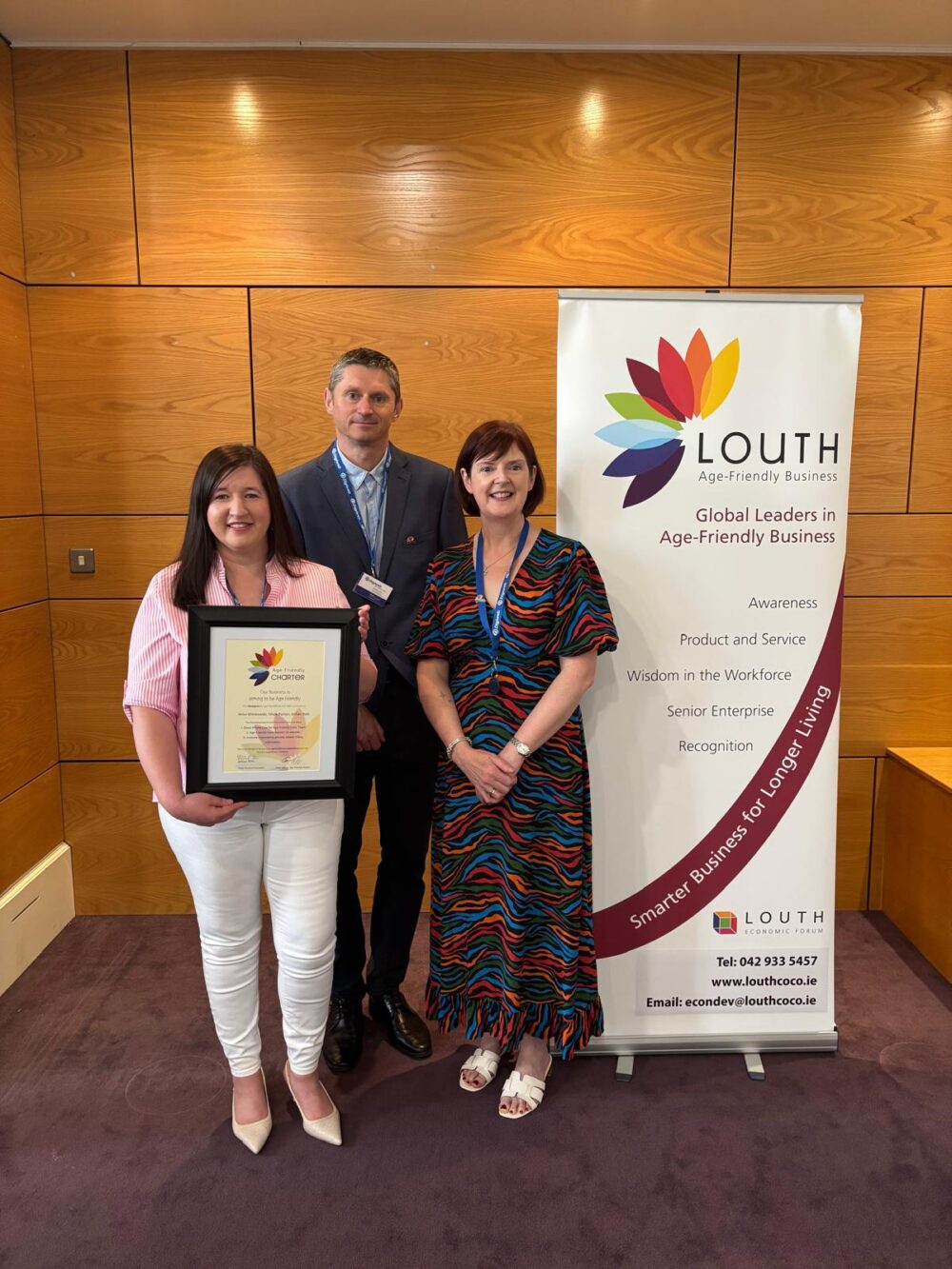 Digiweb staff members presented with Age Friendly Ireland accreditation